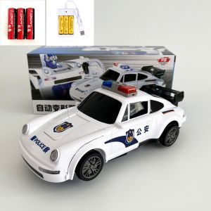 Childrens Handheld Lantern Toy Electric All-directional Shape-shifting Police Car Light Music Public Security Vehicle Boy