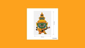 Sticker Waterproof Ramakien Sticker - Thotsakan the Guitarist - สติ๊กเกอร์รามเกียรติ์กันน้ำ ทศกัณฐ์นักกีตาร์