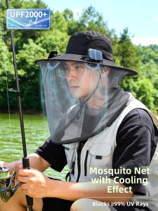 XINGGONGGUAN | Solar Fan Anti-Mosquito Mesh Sun Protection Hat