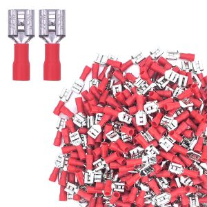 50pcs หญิงไวนิลฉนวน Spade Connector 22-16 16-14 12-10 awg - 6.3 มม.1/4 "ไฟฟ้า Quick DISCONNECT ตัวเชื่อมต่อสายไฟชุด