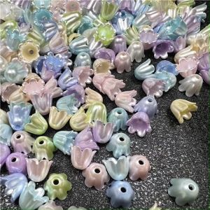 ลูกปัดดอกไม้จิ๋ว ขนาดเล็ก ขนาด 6mm 7mm 8mm 10mm อุปกรณ์เสริมงานฝีมือ งาน DIY ใช้สำหรับการร้อย พวงกุญแจ ตกแต่งเหรียญโปรยทาน