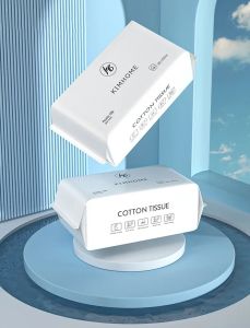 100PCS Biodegradable Face Towels | Premium Cotton Makeup Remover Pads | Extra Thick Cleansing Tissue for Delicate Skin