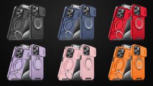 For Magsafe Phone Case For Poco F7 Pro Ultra X6 X7 Pro M7 M6 Pro C75 C71 Magnetic Slide Lens Protect Shockproof Fold Stand Cover