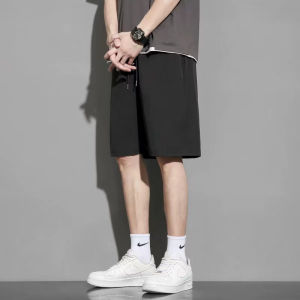 Quick Dry Ice Silk Basketball Shorts Mens Summer Outdoor Wear Thin Five-Quarter Casual Pants Fashionable Low Waist Polyester Fiber