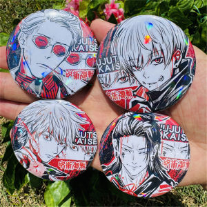 58mm Anime Jujutsu Kaisen Gojo Satoru Geto Suguru Nanami Kento Inumaki Toge Cosplay COSTUME Badge Pin SPTE Tinplate Brooch Prop