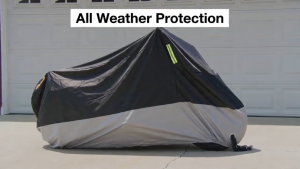 Bike Cover Waterproof Outdoor Motorcycle UV Protection Dustproof Windproof with Lock Hole Reflective Penutup Motosikal