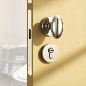 Goose Egg Shape Quiet Zinc Alloy Indoor Bedroom Wooden Door Split Magnetic Lock