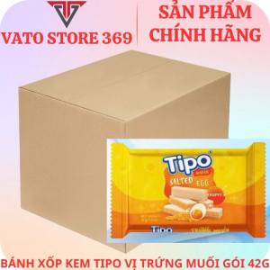 Bánh xốp kem TIPO vị trứng muối gói 42g (thùng/gói)