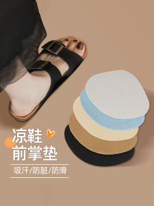 แผ่นรองเท้าส้นลิ่มซับเหงื่อติดเท้าสำหรับใส่รองเท้าแตะในช่วงฤดูร้อน แผ่นรองเท้าส้นลิ่มแบบติดเท้าสำหรับสวมใส่เปลือยเท้าในช่วงฤดูร้อน