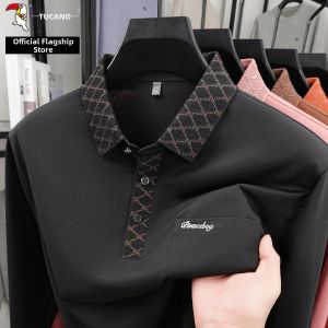 TUCANO | Spring Autumn New Long Sleeve Collar Polo Shirt for Middle Aged Men