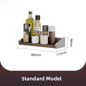 Cool Kitchen Wall Mounted Storage Rack Spice Organizer Paper Towel Holder No Drilling Required Aluminum Nordic Style Shelf