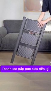 【Bcoly】Thang Gấp Gọn Thông MinhThang Ghế Đa Năng Cho Gia Đình Chịu Tải 150kg Thang Thép Carbon Dày Dặn