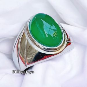 CINCIN BATU CHALCEDONY HIJAU TOP QUALITY