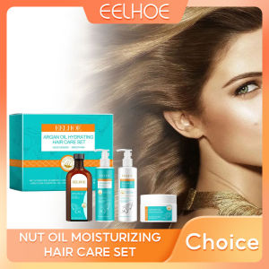 EELHOE | EELHOE Morocco Hair Mask Repair Dry Frizz Hair Moisturizer Deep Cleansing Shampoo Smooth Soft Shiny Beauty Health Hair Care Set