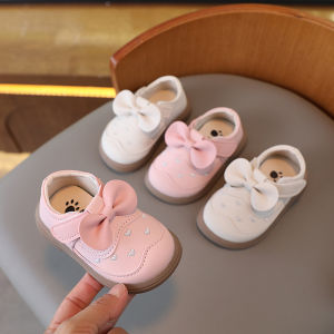 Spring and Autumn Girls Leather Shoes Baby Girls Shoes Soft Bottom Baby Toddler Shoes Childrens Non-Slip Princess Shoes 0-1 1 Year Old 2