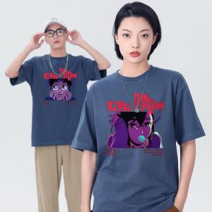 Bold Party Short Sleeve T-Shirt Pure Cotton Renzai Anime Printed Casual Breathable Summer Tee for Teenage Boys And Men