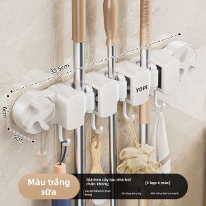 Ghế Treo Chổi Lông Đơn Không Cần Khoan Dính Mạnh
