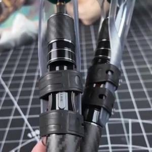 TRY&V | TRUVEX Telescopic Travel Lure Rod Fuji O Guides Carbon Handle Solid Carbon Titanium Tip Light Power Freshwater Fishing Rod