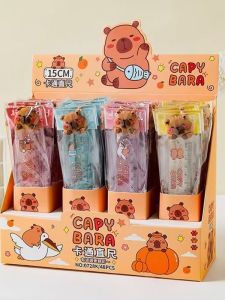 Cute Cartoon Silicone Head Ruler Primary School Student Plastic Stationery 15cm Straight Ruler Drawing Measuring Tools