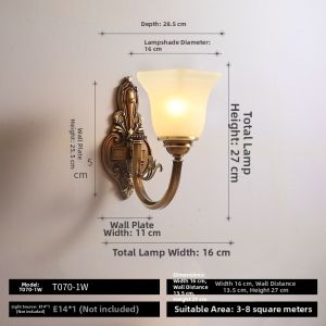 MINGRU | American Style Vintage Wall Lamp for Living Room and Bedroom