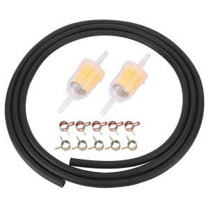 Fuel Filter Line Filter Kit with Spring Clips Long Fuel Line Hose Set Rust Proof Motorcycle Gasoline Hose Kit for Car Motorcycle Oil Lawn Mower Filter