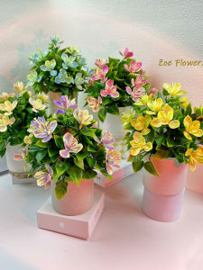 Trang Trí Hoa Nhựa Theo Phong Cách Tươi Mới Để Trang Trí Phòng Khách Và Lối Vào Nhà Bằng Nhựa Màu Xanh Lá Cây