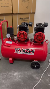 YANZHI AIR COMPRESSOR OIL FREE ปั๊มลม เครื่องอัดอากาศ ปั๊มลมออยฟรี ถังลม 50 ลิตร รุ่น NO:850X2-50L