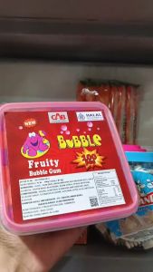 Bubble Gum Fruity Permen Karet Tatto CAB 1 Toples Isi 100pcs