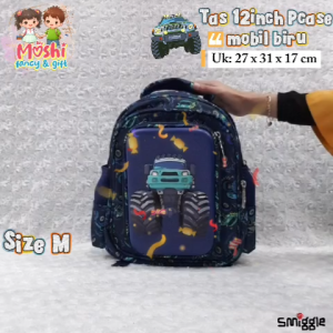 Tas Ransel TK Karakter dan Pencil Case / Tas Gendong Anak Laki-Laki Boy / Tas Sekolah Anak Car