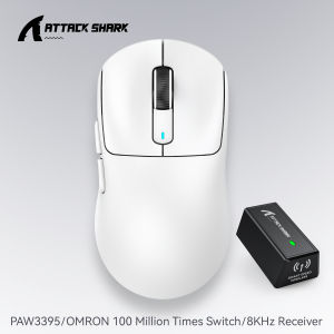 ATTACK SHARK | Attack Shark X3 PixArt PAW3395 Wireless Mouse 26K DPI Lightweight Mouse Tri-Mode Macro Gaming MouseLaptop/win/mac