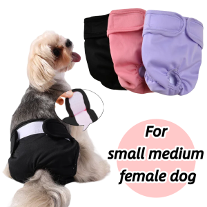 Reusable Female Dog Diapers Small Medium Dogs Waterproof Puppy Physiological Pants Adjustable Pet Menstruation Underwear Pug