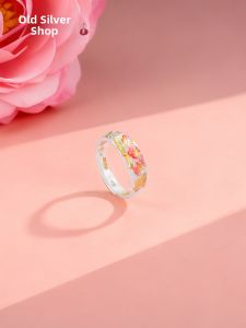 WU YUE JEWELRY | New Chinese Style Lotus Sterling Silver Ring 9999