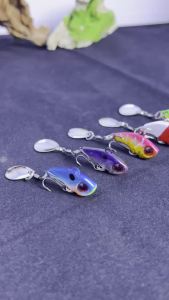 Hopeblaze Vibrating VIB Fishing Lure 360° Rotating Metal Spinner Blade Anti-Corrosion Suitable for Bass Pike Zander Trout