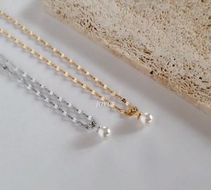 JOYUS Amy Titanium Stainless Steel 18K Gold Waterproof Pearl Chocker Necklace Birthday Gift Box