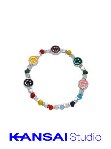 Kansai Dopaime Colorful Beads Smiley Bracelet Women Luxury Unique Design Student BFF Jewelry Fashion Accessory Handmade Craft