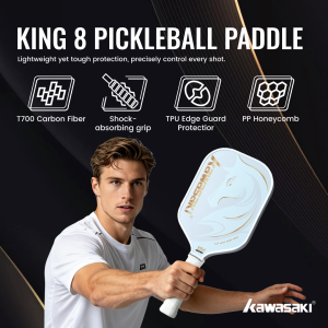 Kawasaki | Kawasaki Pickleball Paddle T700 Carbon Fiber Shock Absorbent Handle High Power Fast Response Racket for Advanced Players