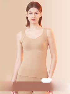 miiow | Warmth Cat Person Womens Thermal Underwear Vest Seamless Autumn Winter Fleece Lined Inner Wear Comfortable Breathable Tank Top