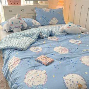 Thickened Pure Cotton Bean Fluff Blanket for Girls Kindergarten Cartoon Design Air Conditioner Blanket Warmth Heating Function