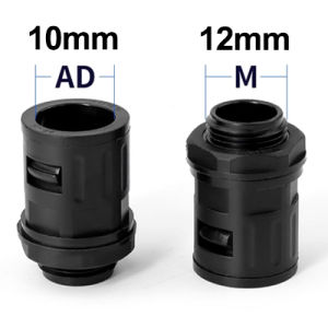 2/5/10PCS Corrugated Pipe Joint AD10 AD13 AD15.8 AD18.5 AD21.2 AD25 AD28.5 AD34.5 Tube Connector Bellows Joint Nylon Cable Gland