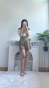 [Basica Moda] 5835 Setelan Wanita 2 in 1 Atasan Baju Celana Aracely Twill Import