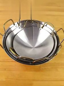 BW-C1212 Wajan Penggorengan Stainless Steel Gagang Gold Anti Lengket / Wajan Serbaguna Premium