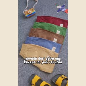 AWESOMEKIDS Celana Pendek Anak Paris Short Pants Anak Laki Perempuan Full Katun Strech KIDS SML