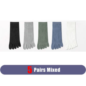 Tất Nam Mùa Hè Năm Ngón 5/10 Đôi Cotton Thoáng Khí Phong Cách Công Sở Thấm Hút Mồ Hôi Mềm Mại Co Giãn Ống Thấp