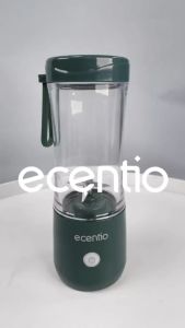 Ecentio Mini Juicer Blender Jus Portabel 6 Mata Pisau Cangkir Mini Juicer 380ml Kaca Menebal Cangkir