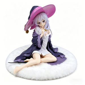 Bandai | The journey of elaina anime figure read and relax elaina desktop action figures decorations simple style kawaii girl dolls 10cm