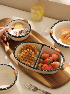 Fancy French Style Sectional Dinner Plate