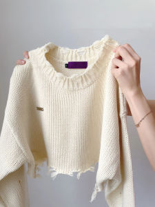 Short Sized Knitted Sweater Womens Plus Size MM Spring Autumn Fashion Unique Outdoor Wear Pullover Loose Type