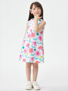 Jacadi | French Sleeveless Cotton Print A Line Dress