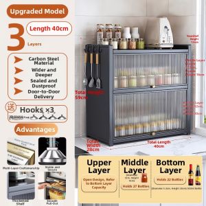 CAIYUNJIA | Multi-layer Spices and Dishes Storage Cabinet