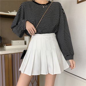 Váy Xếp Ly Chữ A Cao Cấp Cho Nữ Màu Đen Đi Lại Phong Cách Váy Ngắn Dài Trung Bình Plus Kích Thước Chống Sáng lưng thun